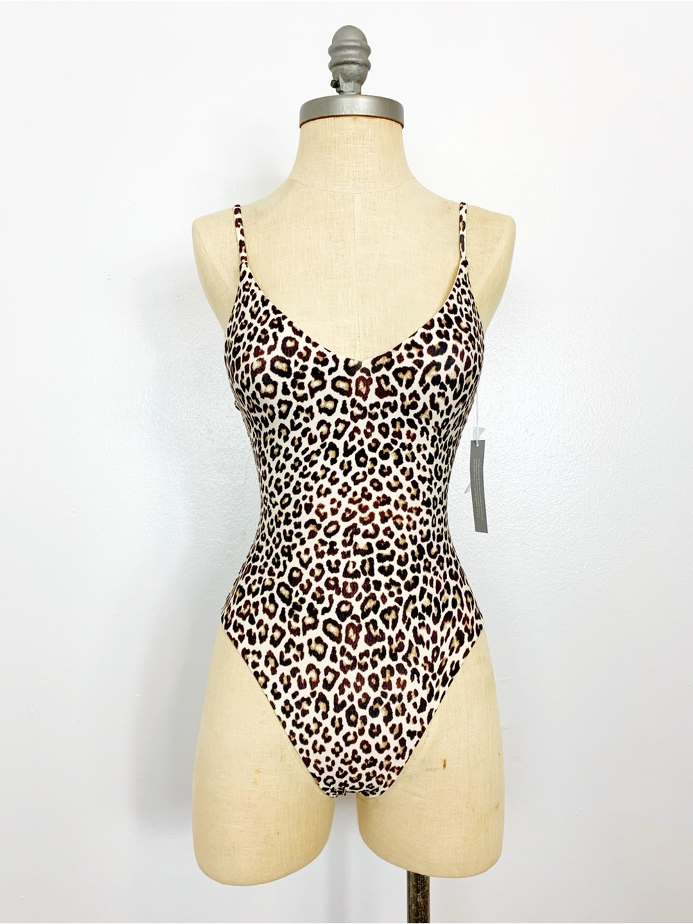 J. Crew Leopard-Print One-Piece Swimsuit - Brown, Black NWT 0